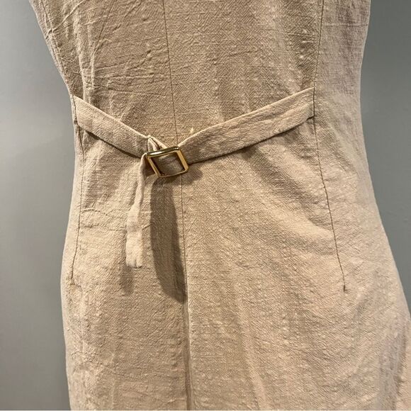 Cummense Sleeveless Beige Button-Down Dress size small - Picture 8 of 13